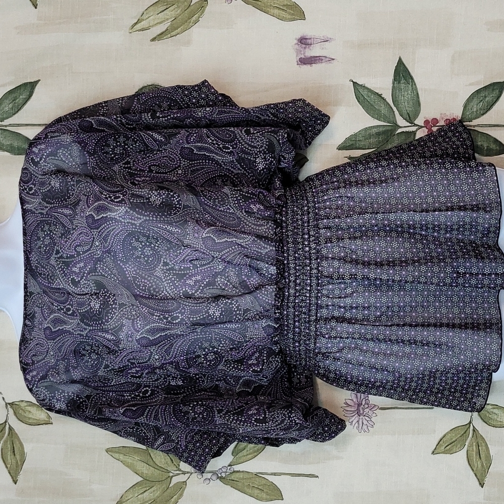 Sheer Purple Blouse Miley CYRUS Max Azira